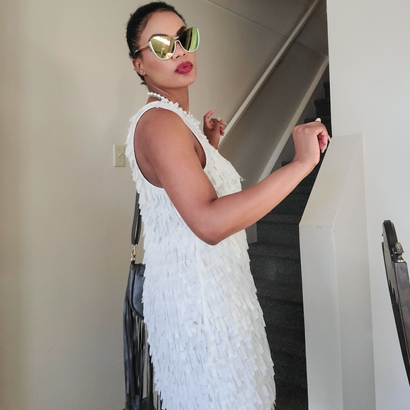 Zara Fringe Party Dress, Sz 30 - Picture 2 of 16